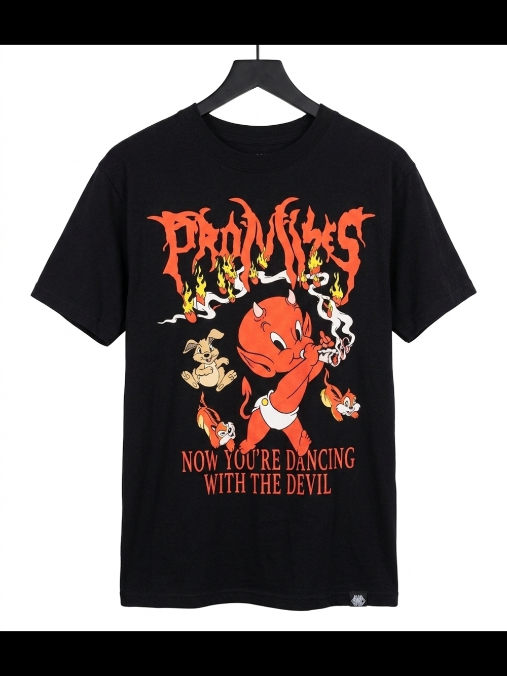 Broken Promises Graphic Tee with Red Devil Logo